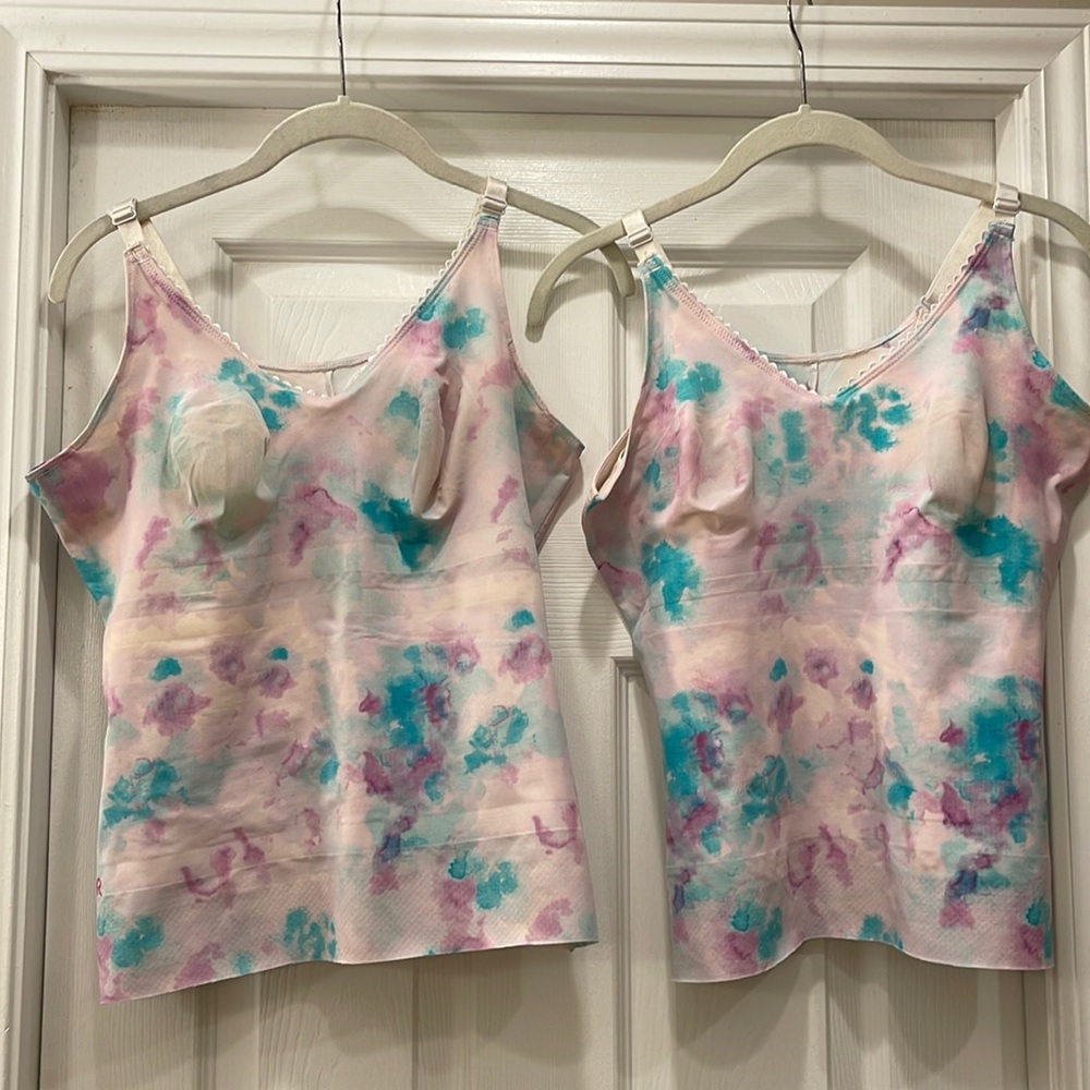 2 Ruby Ribbon Heritage Tie Dye camis - size 36 Level 4 Support